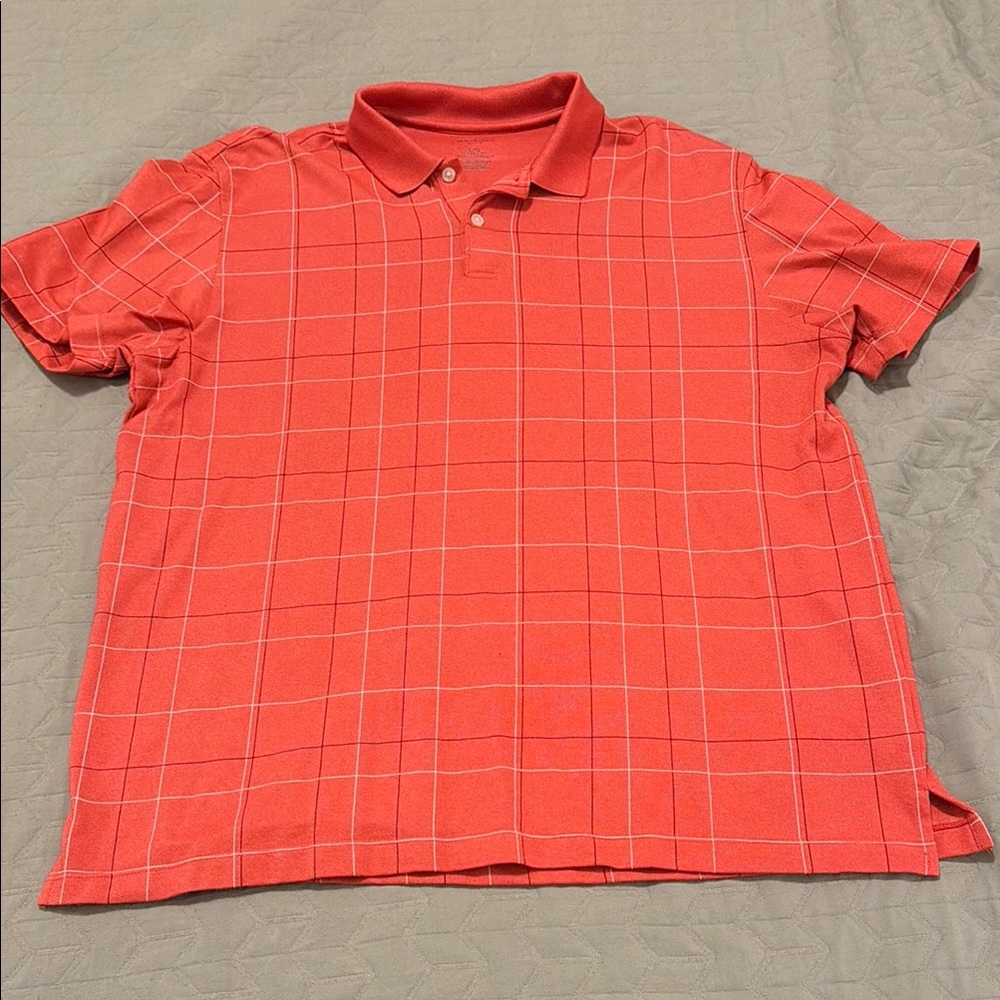 Van Heusen Coral Windowpane Polo